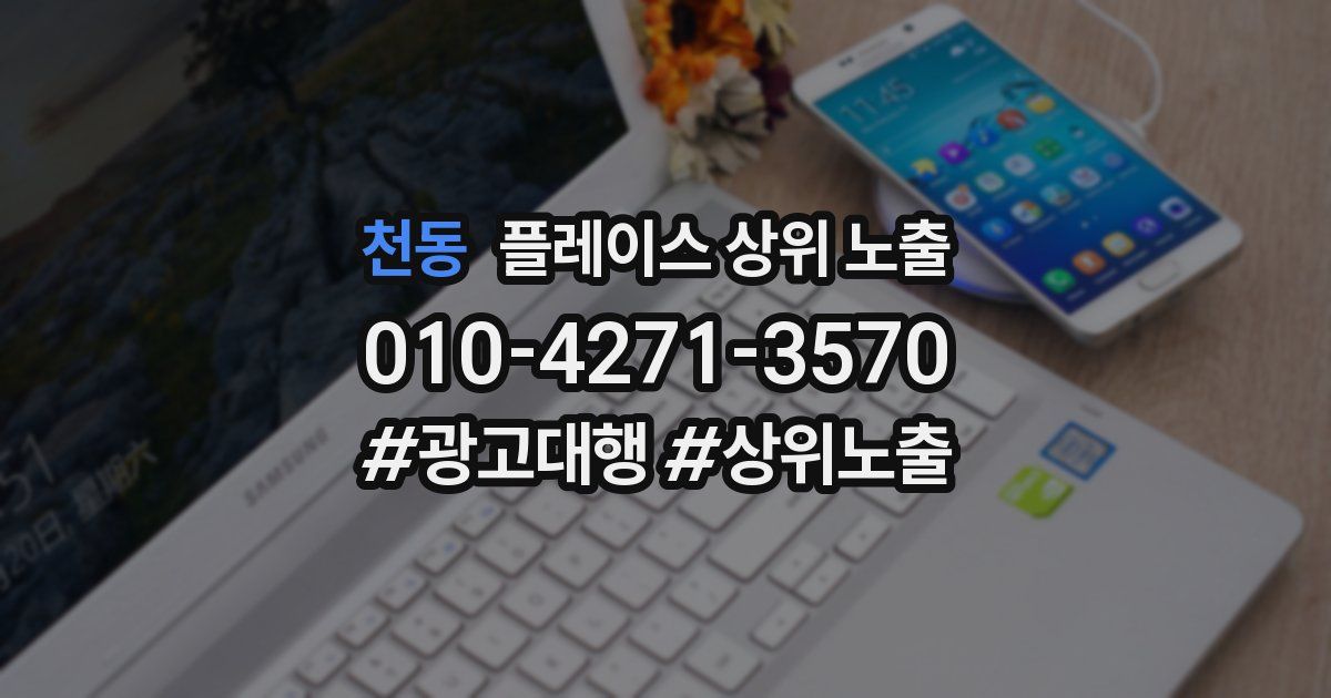 천동 플레이스 상위 노출