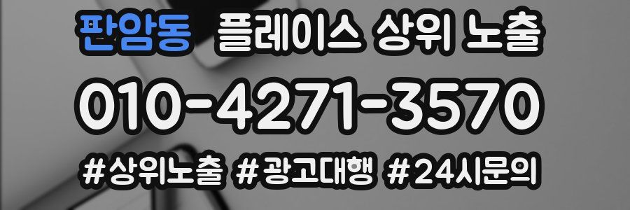 판암동 플레이스 상위 노출