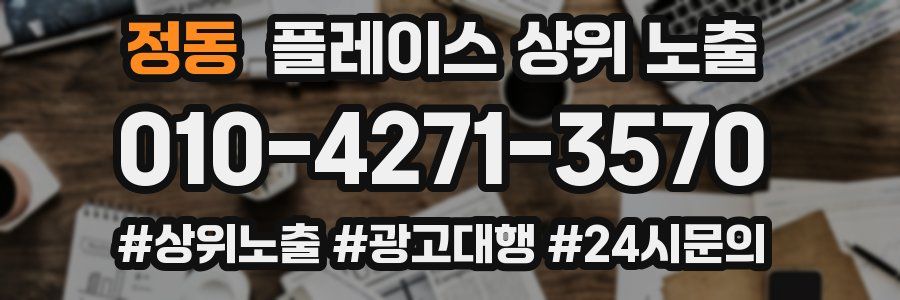 정동 플레이스 상위 노출
