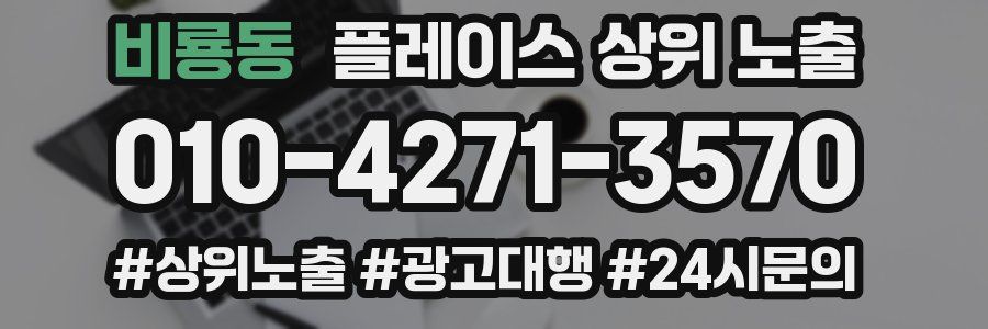 비룡동 플레이스 상위 노출