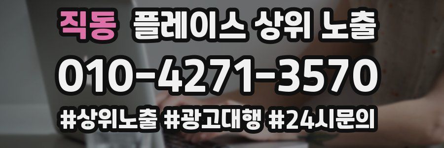 직동 플레이스 상위 노출