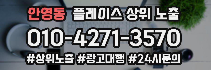 안영동 플레이스 상위 노출