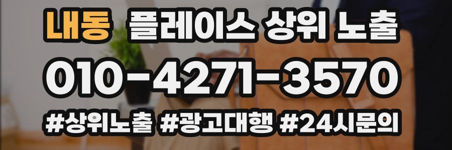 내동 플레이스 상위 노출