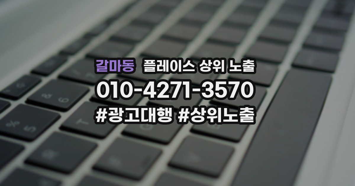 갈마동 플레이스 상위 노출