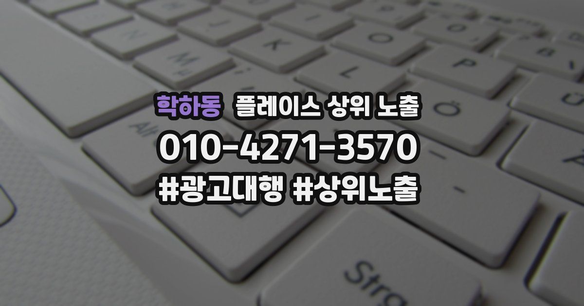 학하동 플레이스 상위 노출