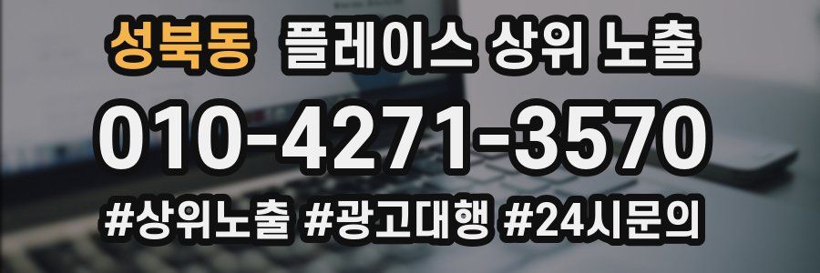 성북동 플레이스 상위 노출