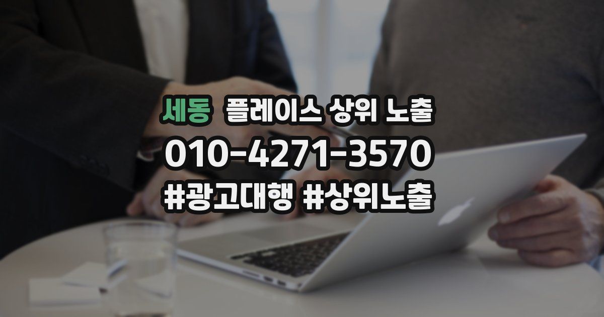 세동 플레이스 상위 노출