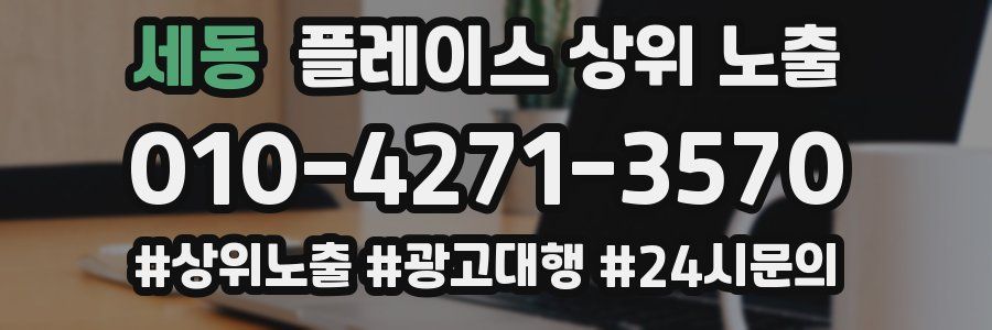 세동 플레이스 상위 노출