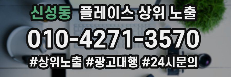 신성동 플레이스 상위 노출