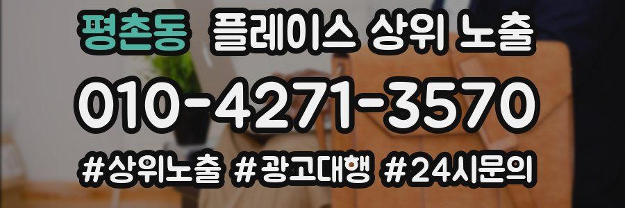 평촌동 플레이스 상위 노출
