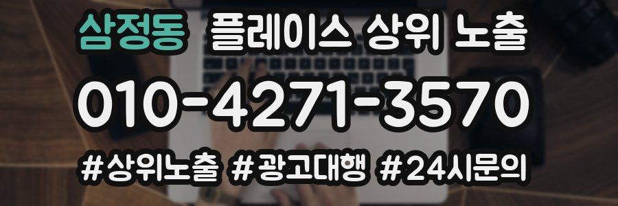 삼정동 플레이스 상위 노출