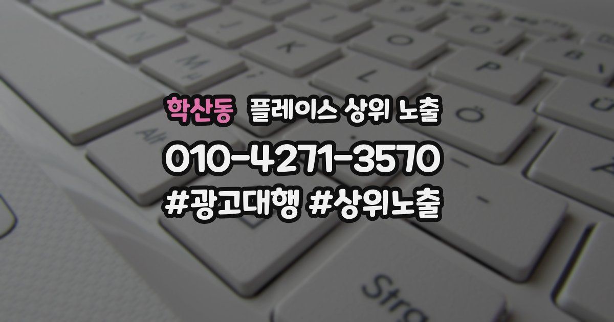 학산동 플레이스 상위 노출