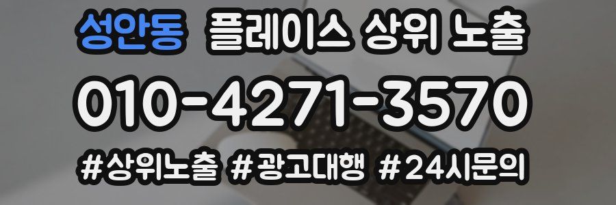 성안동 플레이스 상위 노출