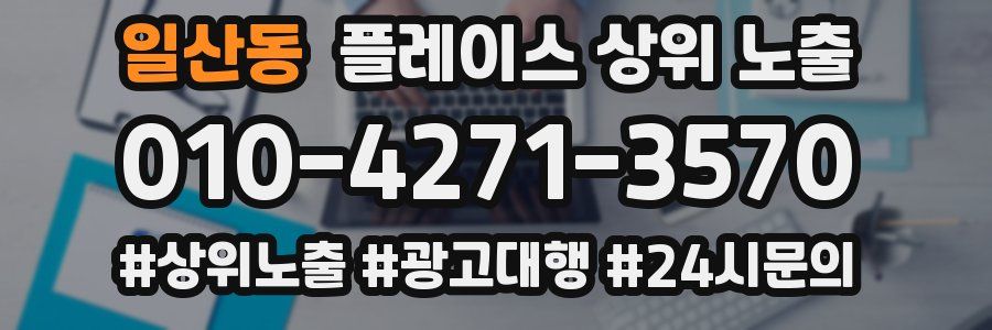 일산동 플레이스 상위 노출