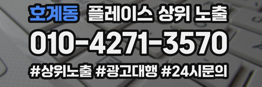호계동 플레이스 상위 노출