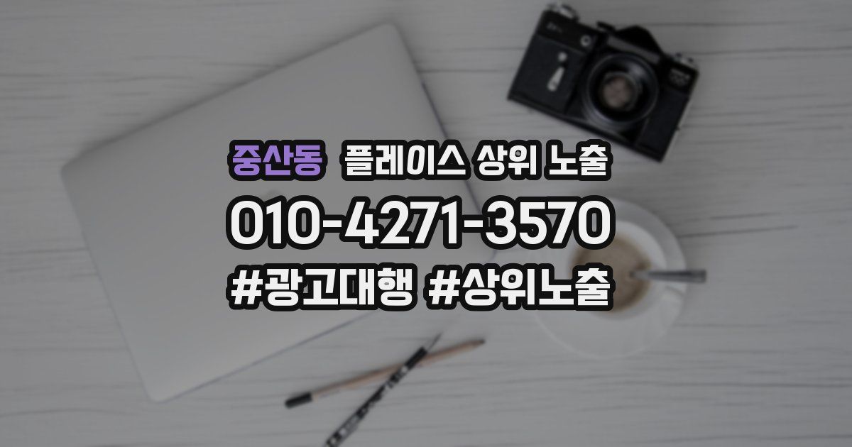 중산동 플레이스 상위 노출