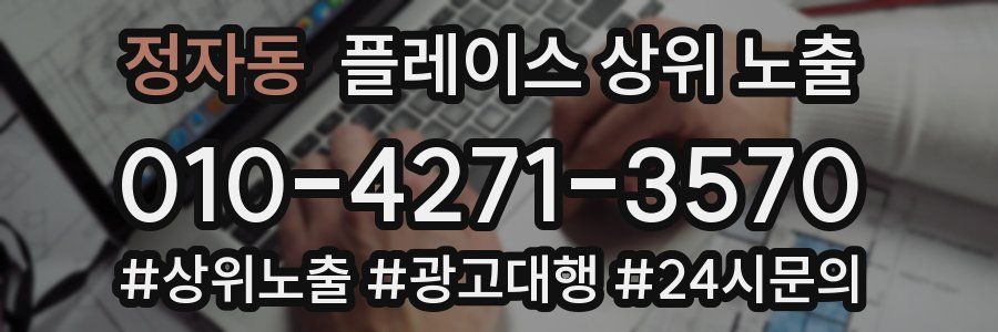 정자동 플레이스 상위 노출