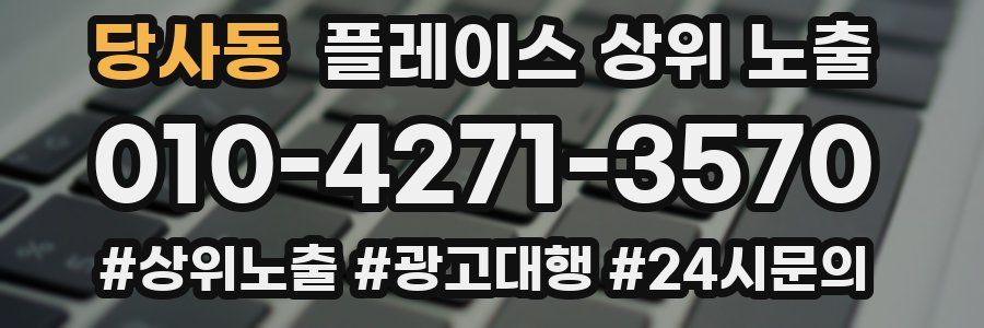 당사동 플레이스 상위 노출