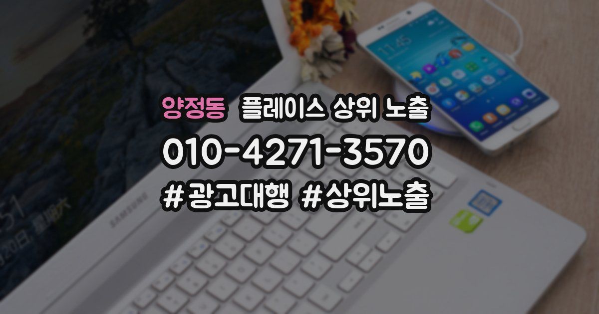 양정동 플레이스 상위 노출