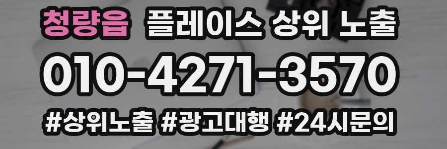 청량읍 플레이스 상위 노출