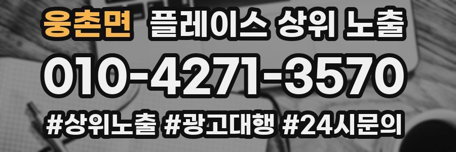 웅촌면 플레이스 상위 노출