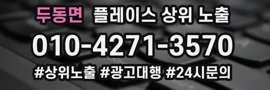 두동면 플레이스 상위 노출