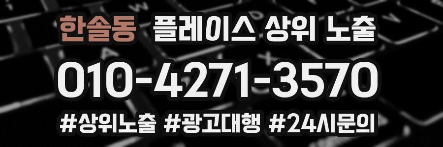 한솔동 플레이스 상위 노출