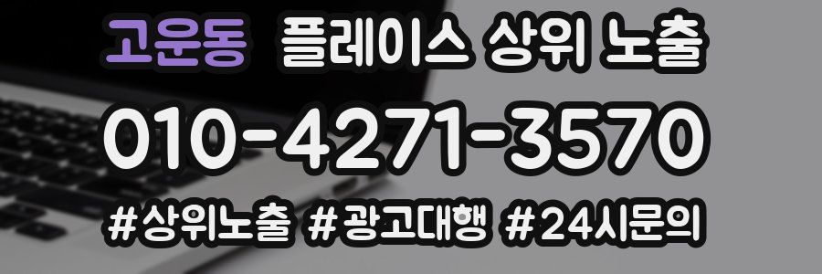 고운동 플레이스 상위 노출