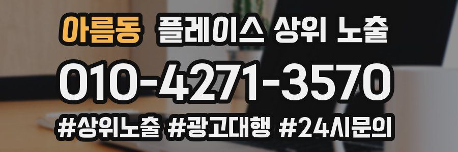 아름동 플레이스 상위 노출