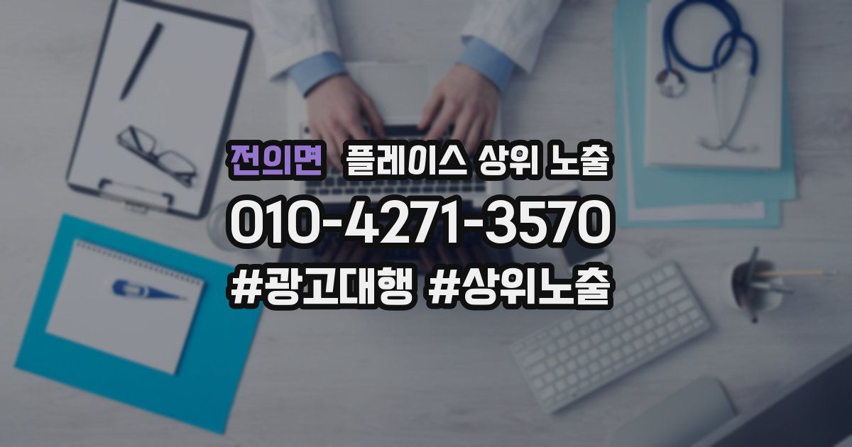 전의면 플레이스 상위 노출