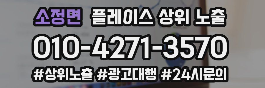 소정면 플레이스 상위 노출
