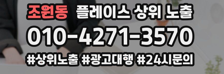 조원동 플레이스 상위 노출