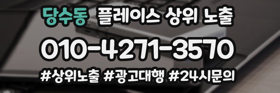 당수동 플레이스 상위 노출
