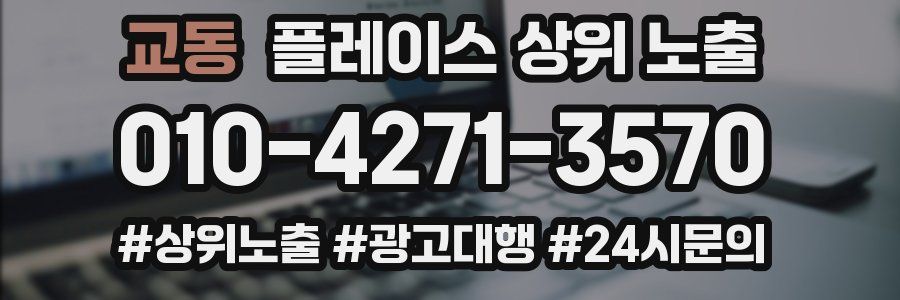 교동 플레이스 상위 노출
