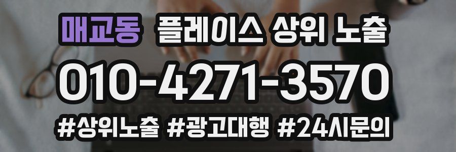 매교동 플레이스 상위 노출
