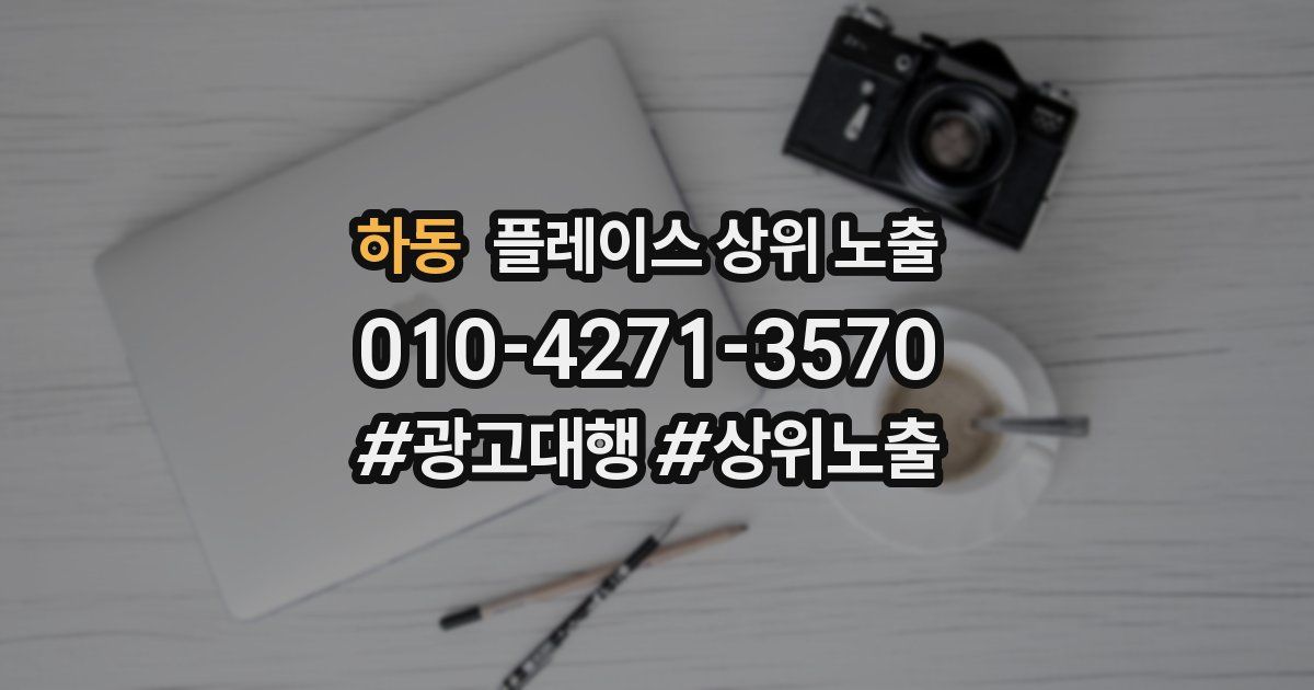 하동 플레이스 상위 노출