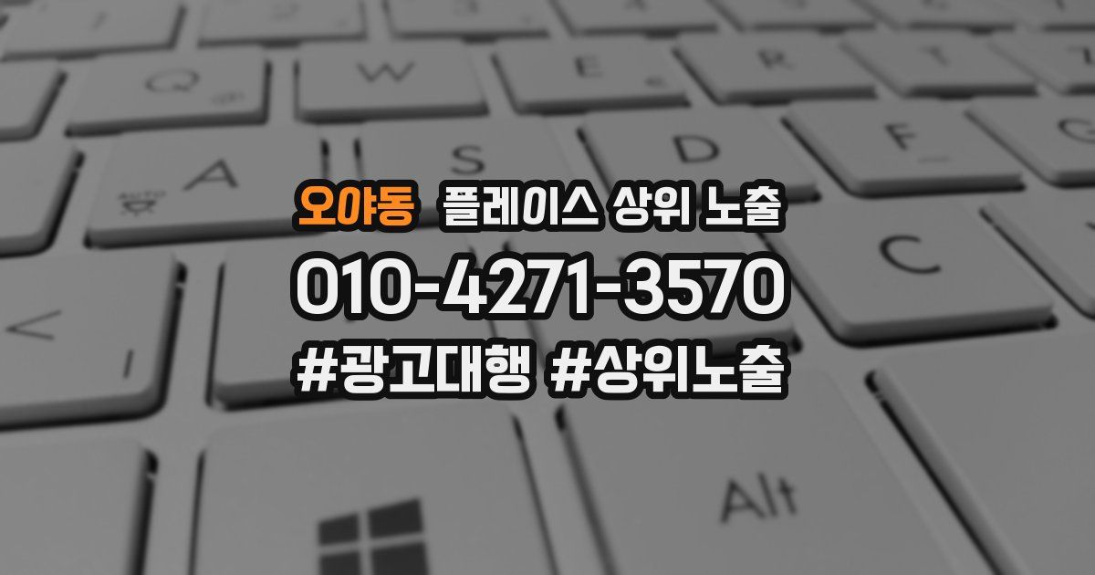 오야동 플레이스 상위 노출