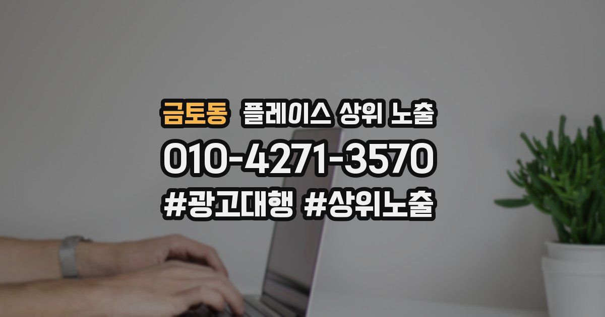 금토동 플레이스 상위 노출