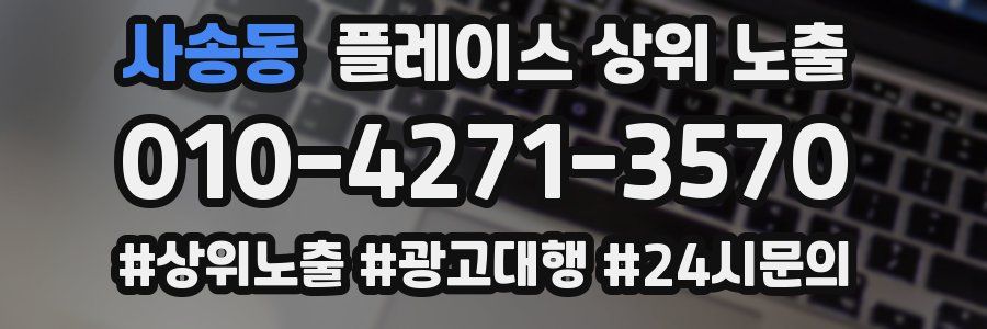 사송동 플레이스 상위 노출