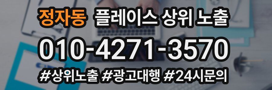 정자동 플레이스 상위 노출