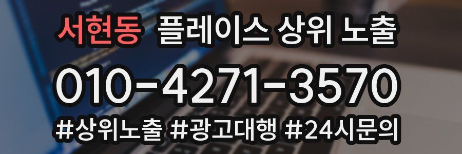 서현동 플레이스 상위 노출