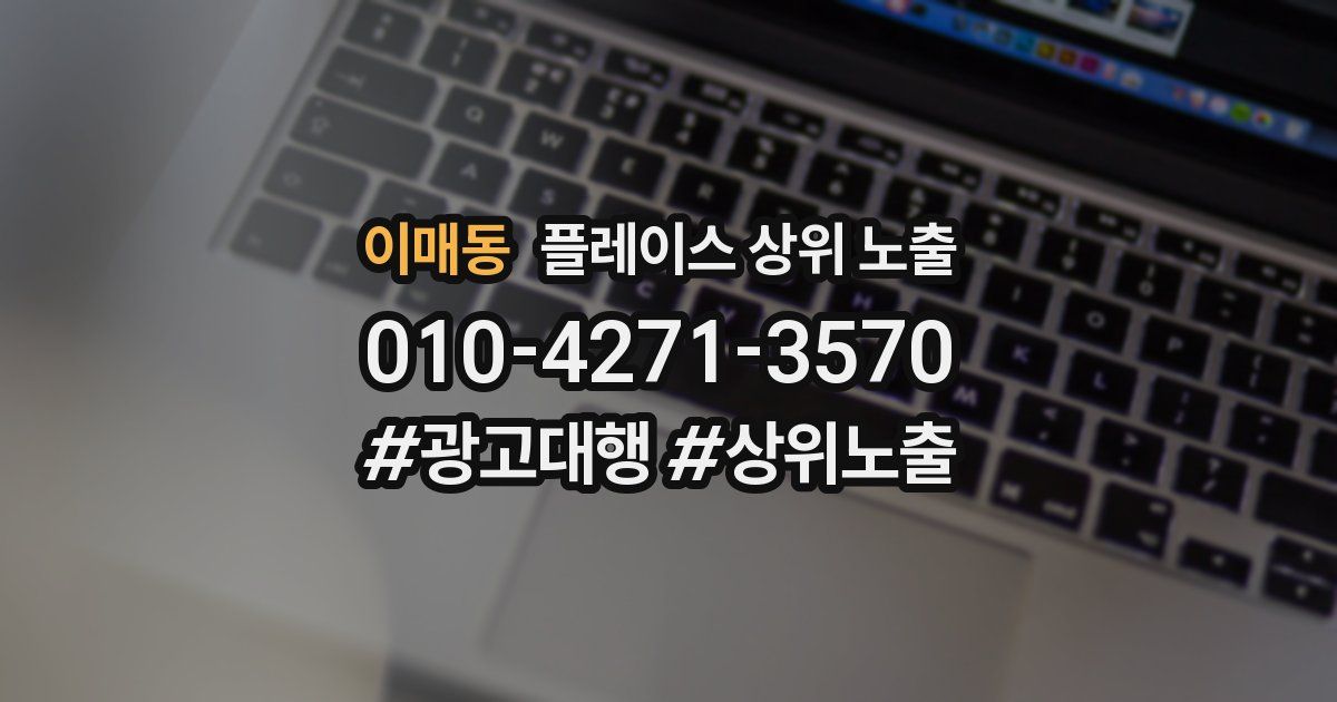 이매동 플레이스 상위 노출