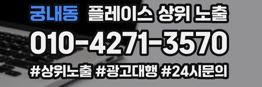 궁내동 플레이스 상위 노출