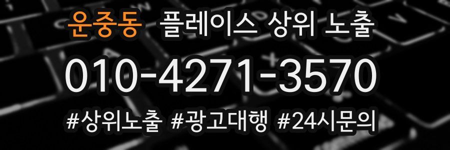 운중동 플레이스 상위 노출