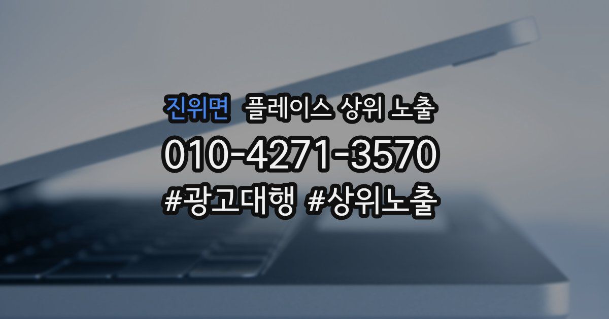 진위면 플레이스 상위 노출
