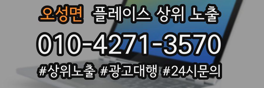 오성면 플레이스 상위 노출