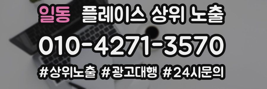 일동 플레이스 상위 노출