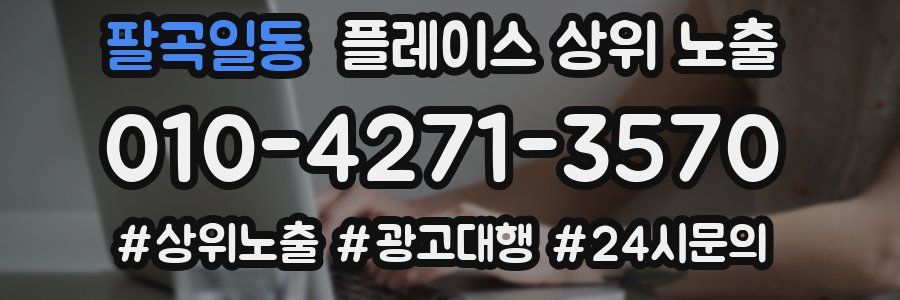 팔곡일동 플레이스 상위 노출