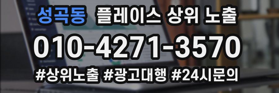 성곡동 플레이스 상위 노출