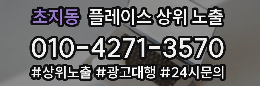 초지동 플레이스 상위 노출